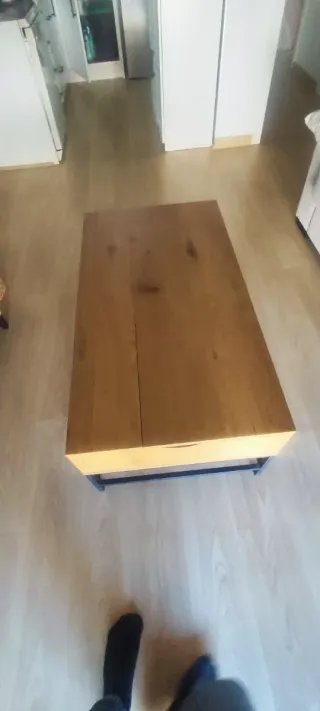 Mesa de centro madera y metal