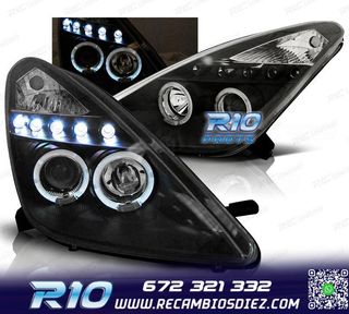 FAROS PARA TOYOTA CELICA T23 99-05 LED OJOS ANGEL NEGROS