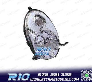 FARO IZQ PARA NISSAN MICRA K12 03-07 FONDO CROMADO