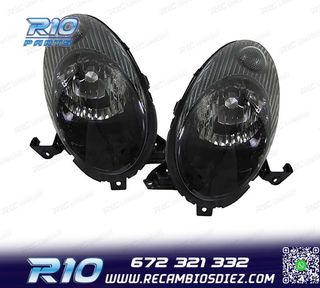 FAROS PARA NISSAN MICRA K12 03-07 FONDO NEGRO