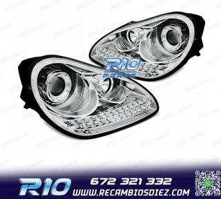 FAROS PARA PORSCHE CAYENNE 02-06 LUZ DIURNA XENON FONDO CRO