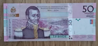 Billete 50 Gourdes Haití 1804-2004