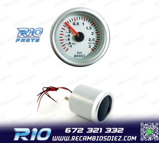 RELOJ PRESIÓN TURBO FONDO BLANCO ILUMINADO