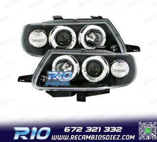 FAROS CITROEN SAXO 96-99 OJOS ANGEL FONDO NEGRO