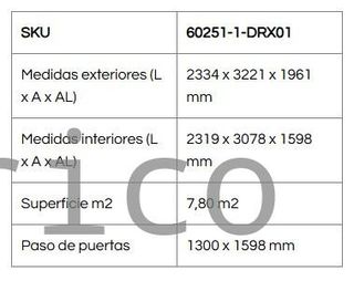 Caseta Metálica Eco Gandia 233x322x196 cm - Duramax