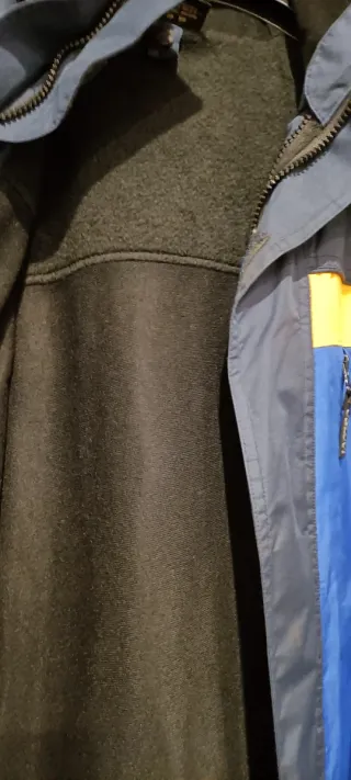 Anorak Joluvi impermeable azul y amarillo