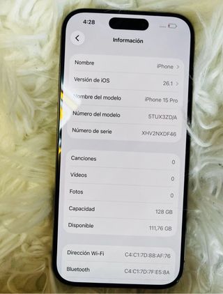 iPhone15 Pro 128GB IMPOLUTO