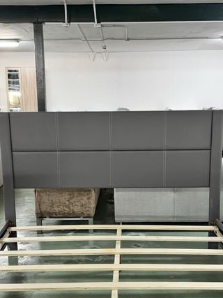 Cama Polipiel Gris 150x190