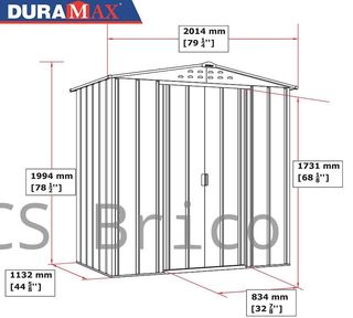 Caseta Metálica Top Venus 113x201x199 cm - Duramax
