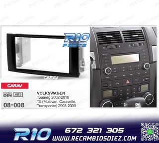 MARCO NEGRO RADIO 2-DIN PARA VOLKSWAGEN VW TOUAREG 02-10 T5