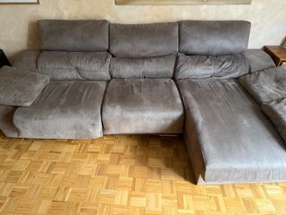 Sofá modular tela gris 2,98 m