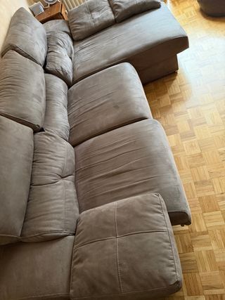 Sofá modular tela gris 2,98 m