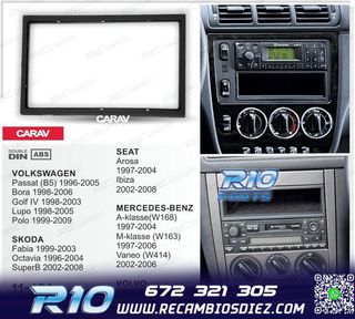 MARCO NEGRO RADIO 2-DIN PARA MERCEDES VOLKSWAGEN VW SKODA SE