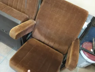 Butacas de cine antiguas (3 unidades)