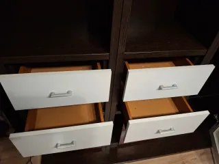 Armario comedor madera y cristal