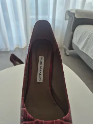 Pedro Miralles Zapato Salón Morado/Rojo