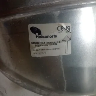 Codo doble pared acero inoxidable 200-250