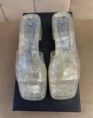 Sandalias Gucci Tacón Transparente
