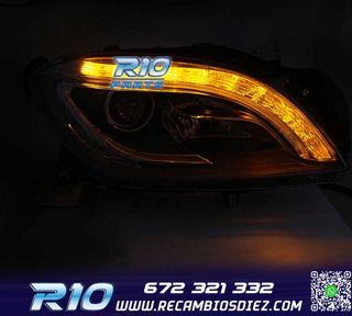 FAROS MERCEDES CLASE M W166 11-15 LED DINÁMICO NEGRO