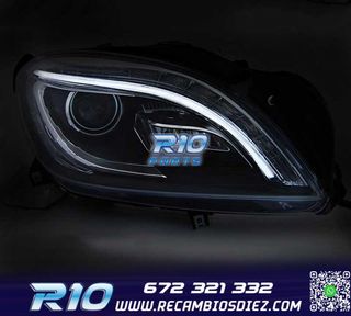 FAROS MERCEDES CLASE M W166 11-15 LED DINÁMICO NEGRO