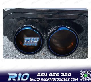 COLA ESCAPE DERECHA BMW LOOK M PERFORMANCE AZUL CARBONO