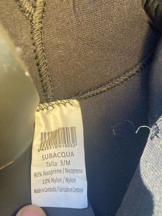 Traje neopreno mujer 3mm SUBACQUA Talla 3M