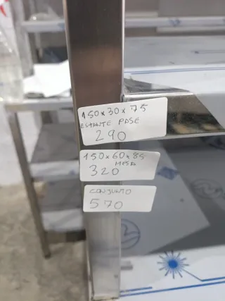 MESA ACERO LABOREO COCINA 658746091