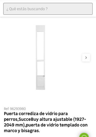 Puerta corredera vidrio para perros y gatos