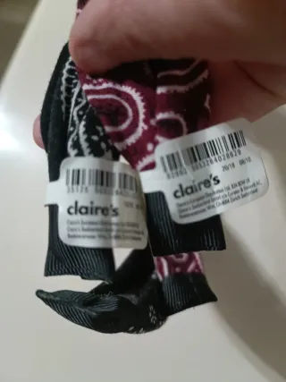 Diademas Claire's Negra y Burdeos