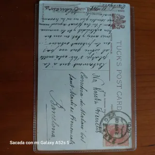 Postal antigua Zaragoza 1908