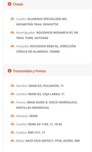 Bicicleta Specialized Stumpjumper Comp 29 talla xl