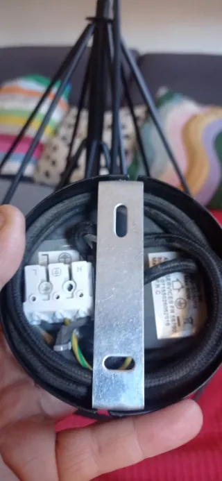 Lámpara Colgante Diseño Jaula Negra