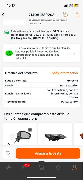 Piloto trasero derecho