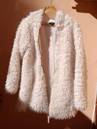 Chaqueta abrigo peluche pelo sintético Natura