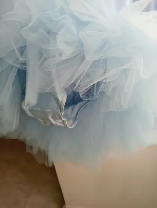 Vestito carnevale bimba azzurro