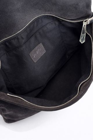 Bolso clutch de ante (marrón oscuro)