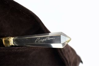 Bolso clutch de ante (marrón oscuro)