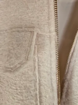 Chaquetón Zara Blanco Talla S