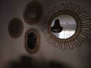 4 Espejo de Ratán Kenay Home. Varios tamaños