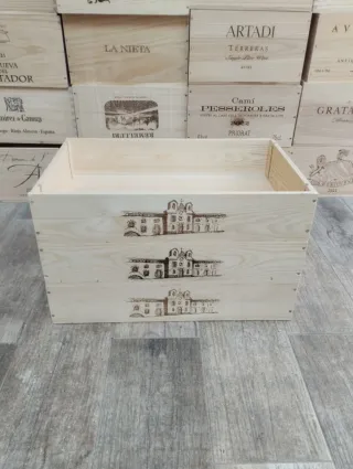 3 Cajas de madera expositores tienda