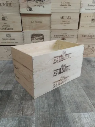 3 Cajas de madera expositores tienda
