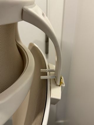 Silla de escritorio Sklum beige y blanca