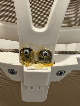 Silla de escritorio Sklum beige y blanca