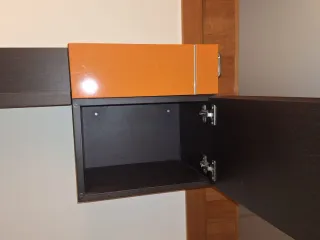 Armario de pared madera y balda (3 piezas)