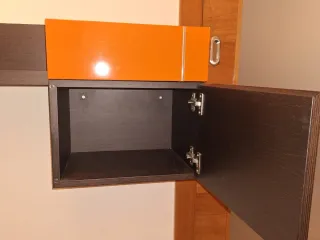 Armario de pared madera y balda (3 piezas)