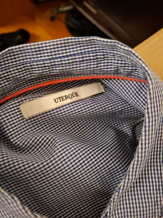 Camisa Uterqüe cuadros azul