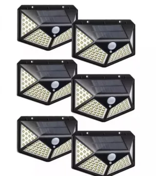 6X Faretti da Esterno Faretto Luci 100 led Solari