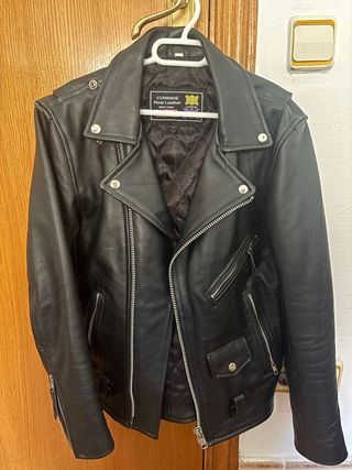 Cazadora Piel Vaca Negra