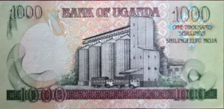 Billete 1000 Shillings Uganda 1998