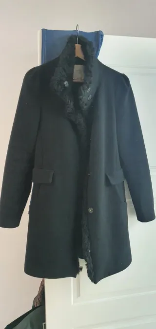 Abrigo paño negro